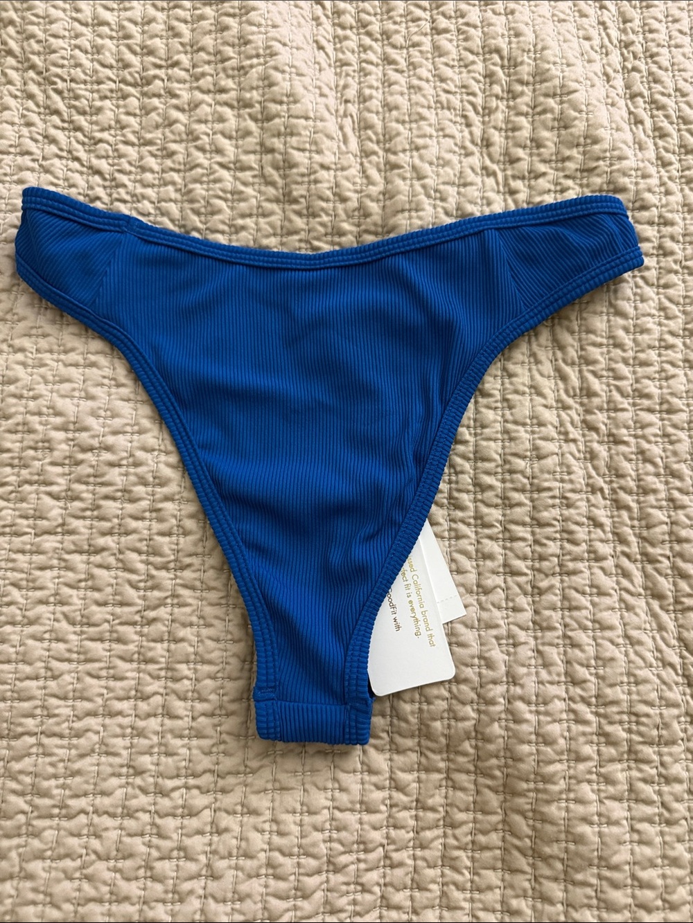 L*Space Women’s Blue Ribbed Bikini Bottom - NWT - Small - Picture 2 of 7